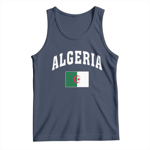 Classic Algeria Varsity Athletic Style Tank Top Proud Patriotic Algerian Flag