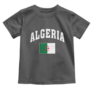 Classic Algeria Varsity Athletic Style Toddler T Shirt Proud Patriotic Algerian Flag