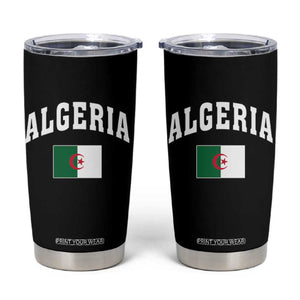 Classic Algeria Varsity Athletic Style Tumbler Cup Proud Patriotic Algerian Flag