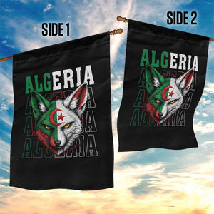 Algerian Fennec Fox Face Algeria National Flag Graphic Garden Flag Proud North African Desert Animal TS02 Print Your Wear