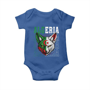 Algerian Fennec Fox Face Algeria National Flag Graphic Baby Onesie Proud North African Desert Animal