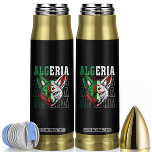 Algerian Fennec Fox Face Algeria National Flag Graphic Bullet Tumbler Proud North African Desert Animal TS02 Black Print Your Wear
