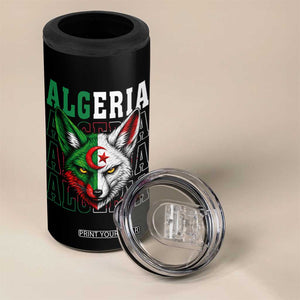 Algerian Fennec Fox Face Algeria National Flag Graphic 4 in 1 Can Cooler Tumbler Proud North African Desert Animal TS02 Print Your Wear