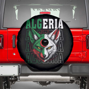 Algerian Fennec Fox Face Algeria National Flag Graphic Spare Tire Cover Proud North African Desert Animal TS02 Black Print Your Wear
