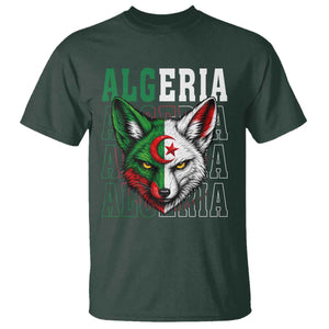 Algerian Fennec Fox Face Algeria National Flag Graphic T Shirt Proud North African Desert Animal