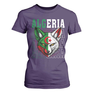 Algerian Fennec Fox Face Algeria National Flag Graphic T Shirt For Women Proud North African Desert Animal