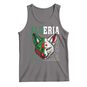Algerian Fennec Fox Face Algeria National Flag Graphic Tank Top Proud North African Desert Animal