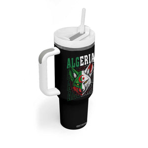 Algerian Fennec Fox Face Algeria National Flag Graphic Tumbler With Handle Proud North African Desert Animal TS02 Print Your Wear
