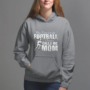 Football Mom Hoodie My Favorite Football Player Calls Me Mom TS02 Charcoal Printyourwear
