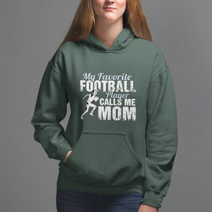 Football Mom Hoodie My Favorite Football Player Calls Me Mom TS02 Dark Forest Green Printyourwear