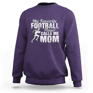 Football Mom Sweatshirt My Favorite Football Player Calls Me Mom TS02 Purple Printyourwear