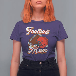 Football Mom T Shirt For Women Women Game Day Sunday Funday Rugby Helmet TS02 Purple Printyourwear