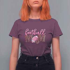 Football Mom T Shirt For Women Leopard Women Game Day Sunday Funday Rugby TS02 Maroon Printyourwear