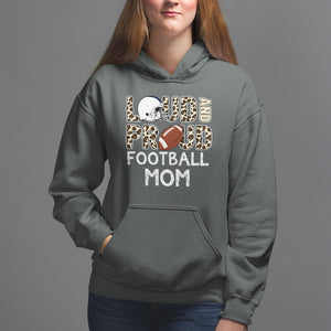 Loud And Proud Football Mom Rugby Helmet Hoodie TS02 Dark Heather Printyourwear