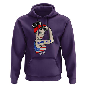 Harris Walz 2024 Hoodie Kamala Tim TS02 Purple Print Your Wear