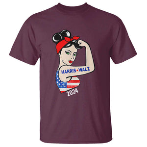 Harris Walz 2024 T Shirt Kamala Tim TS02 Maroon Print Your Wear