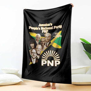 Jamaica People's National Party PNP Supporter Throw Blanket Patriotic Political Leaders Tribute Jamaican Flag TS02 Print Your Wear