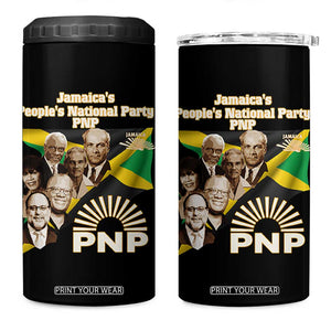 Jamaica People's National Party PNP Supporter 4 in 1 Can Cooler Tumbler Patriotic Political Leaders Tribute Jamaican Flag TS02 One Size: 16 oz Black Print Your Wear