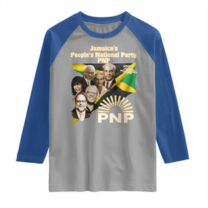 Jamaica People's National Party PNP Supporter Raglan Shirt Patriotic Political Leaders Tribute Jamaican Flag TS02 Sport Gray Royal Print Your Wear
