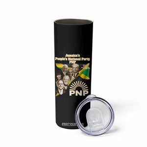 Jamaica People's National Party PNP Supporter Skinny Tumbler Patriotic Political Leaders Tribute Jamaican Flag TS02 Print Your Wear