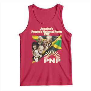 Jamaica People's National Party PNP Supporter Tank Top Patriotic Political Leaders Tribute Jamaican Flag TS02 Red Print Your Wear