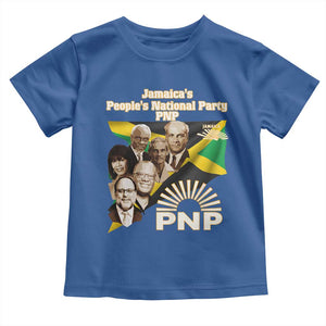 Jamaica People's National Party PNP Supporter Toddler T Shirt Patriotic Political Leaders Tribute Jamaican Flag TS02 Royal Blue Print Your Wear