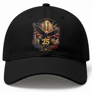 Patriotic American Eagle 9 11 Memorial 25th Anniversary Baseball Cap 25 Years 2021 2026 Never Forget