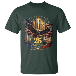 Patriotic American Eagle 9 11 Memorial 25th Anniversary T Shirt 25 Years 2021 2026 Never Forget