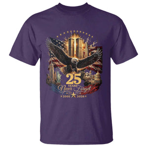 Patriotic American Eagle 9 11 Memorial 25th Anniversary T Shirt 25 Years 2021 2026 Never Forget