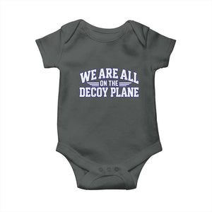 We Are All On The Decoy Plane Theories Aviator Wings Blue Baby Onesie Funny Satirical Meme Conspiracy Commentary