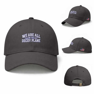 We Are All On The Decoy Plane Theories Aviator Wings Blue Baseball Cap Funny Satirical Meme Conspiracy Commentary