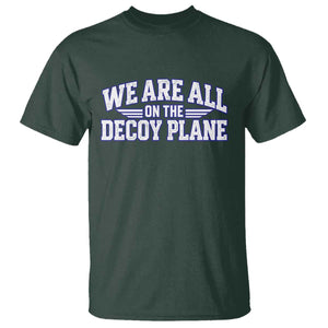 We Are All On The Decoy Plane Theories Aviator Wings Blue T Shirt Funny Satirical Meme Conspiracy Commentary