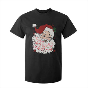 Vintage Christmas Santa Claus Face Xmas Funny Old Fashioned T Shirt For Kid TS02 Black Print Your Wear