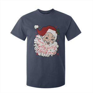 Vintage Christmas Santa Claus Face Xmas Funny Old Fashioned T Shirt For Kid TS02 Navy Print Your Wear