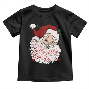 Vintage Christmas Santa Claus Face Xmas Funny Old Fashioned Toddler T Shirt TS02 Black Print Your Wear