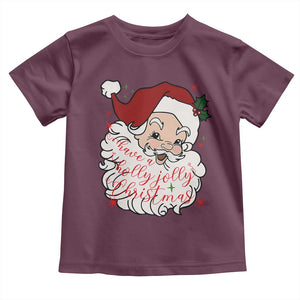 Vintage Christmas Santa Claus Face Xmas Funny Old Fashioned Toddler T Shirt TS02 Maroon Print Your Wear