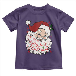 Vintage Christmas Santa Claus Face Xmas Funny Old Fashioned Toddler T Shirt TS02 Purple Print Your Wear