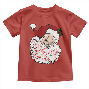 Vintage Christmas Santa Claus Face Xmas Funny Old Fashioned Toddler T Shirt TS02 Red Print Your Wear
