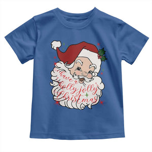 Vintage Christmas Santa Claus Face Xmas Funny Old Fashioned Toddler T Shirt TS02 Royal Blue Print Your Wear