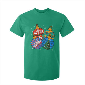 Retro Groovy Merry Christmas Ornament Ho Ho Ho T Shirt For Kid TS02 Irish Green Print Your Wear