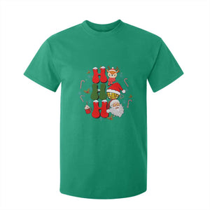 Retro Groovy Christmas Ho Ho Ho Reindeer Disco Ball Santa Xmas T Shirt For Kid TS02 Irish Green Print Your Wear