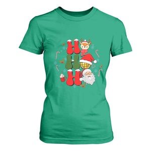 Retro Groovy Christmas Ho Ho Ho Reindeer Disco Ball Santa Xmas T Shirt For Women TS02 Irish Green Print Your Wear