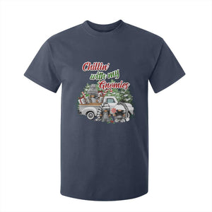 Gnome Christmas T Shirt For Kid Chillin With My Gnomies Xmas Truck TS02 Navy Print Your Wear