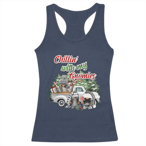 Gnome Christmas Racerback Tank Top Chillin With My Gnomies Xmas Truck TS02 Navy Print Your Wear