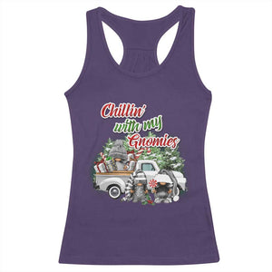 Gnome Christmas Racerback Tank Top Chillin With My Gnomies Xmas Truck TS02 Purple Print Your Wear