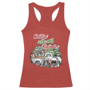 Gnome Christmas Racerback Tank Top Chillin With My Gnomies Xmas Truck TS02 Red Print Your Wear
