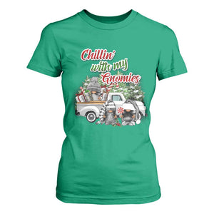 Gnome Christmas T Shirt For Women Chillin With My Gnomies Xmas Truck TS02 Irish Green Print Your Wear