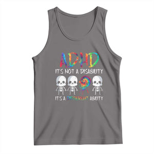 ADHD Awareness Tank Top It's Not A Disability It's A Different Ability TS02 Deep Heather Print Your Wear