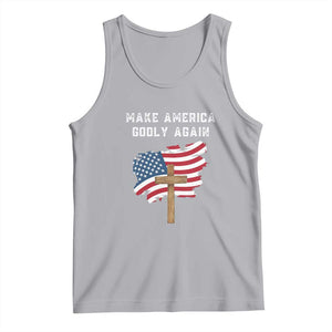 Christian Faith Tank Top Make America Godly Again American Flag TS02 Athletic Heather Print Your Wear