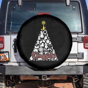 Christmas Tree Spare Tire Cover Red Plaid Daughter TS02 No hole Black Print Your Wear